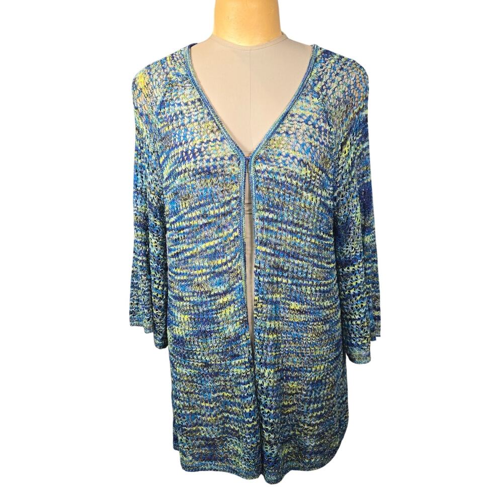 Dressbarn Women 3X Open Knit Cardigan Cover Up Lightweight Boho Coastal Vacation
